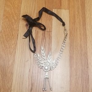 Gatsby 20's style head piece black and gold